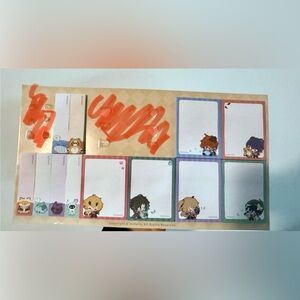 Genshin Impact 原神 Stationary Sticky Notes Xiao Childe Fischl Venti Thoma